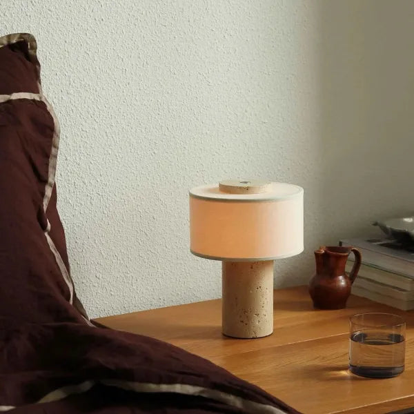 Céleste Travertine Table Lamp