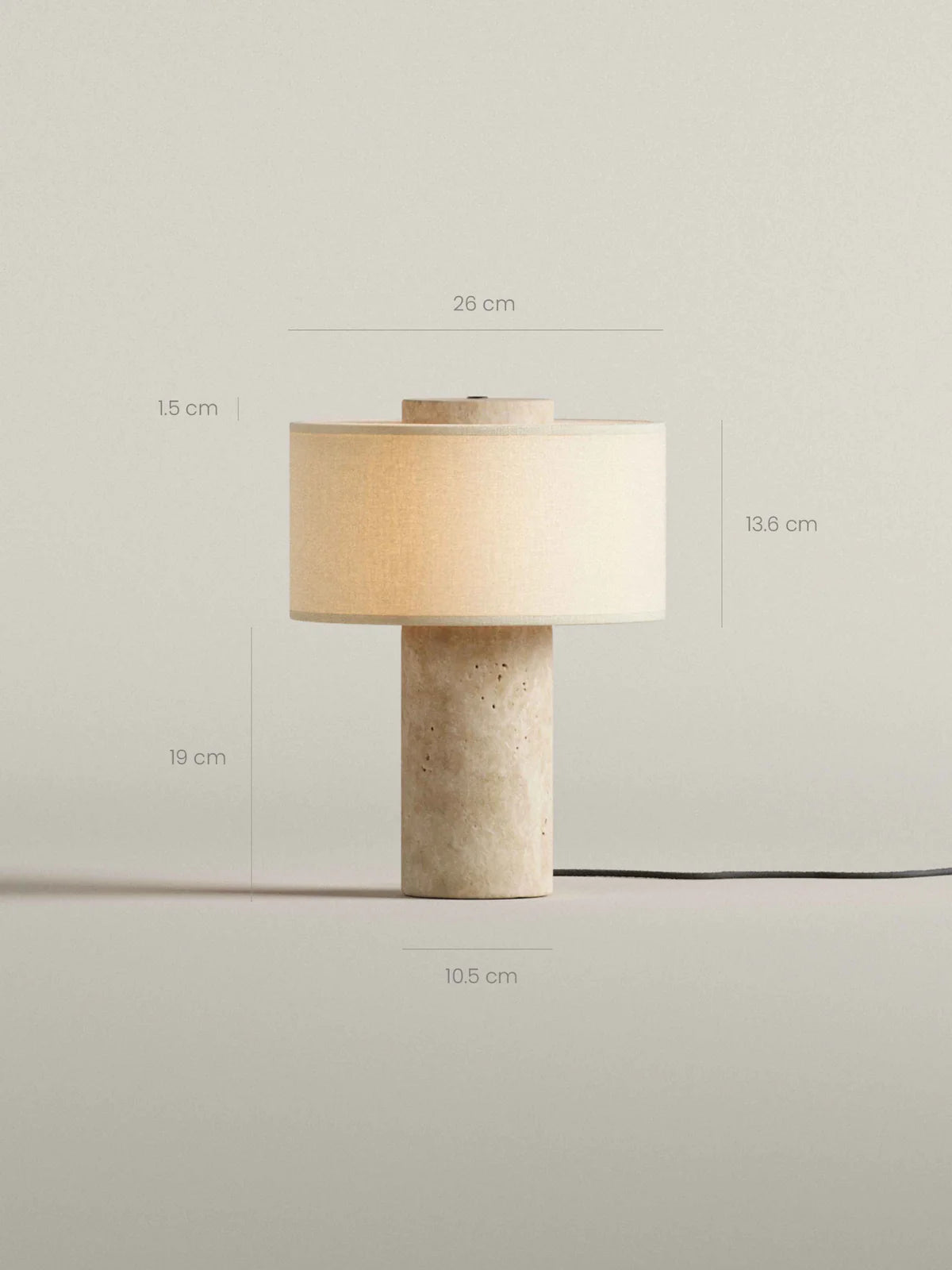 Céleste Travertine Table Lamp