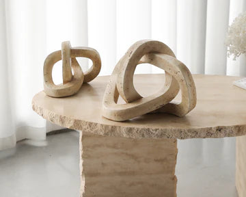 Étreinte Travertine Sculpture