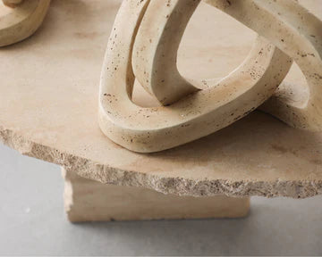 Étreinte Travertine Sculpture