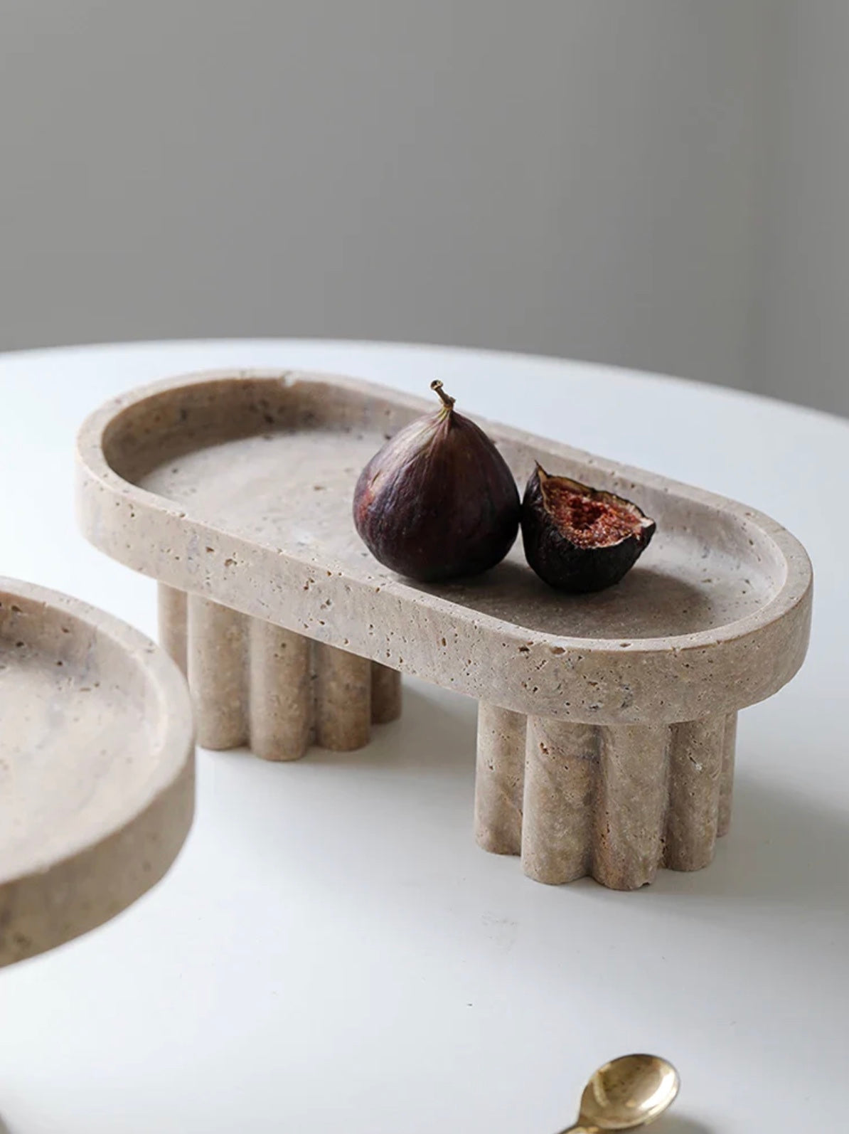Travertine Column Display Tray
