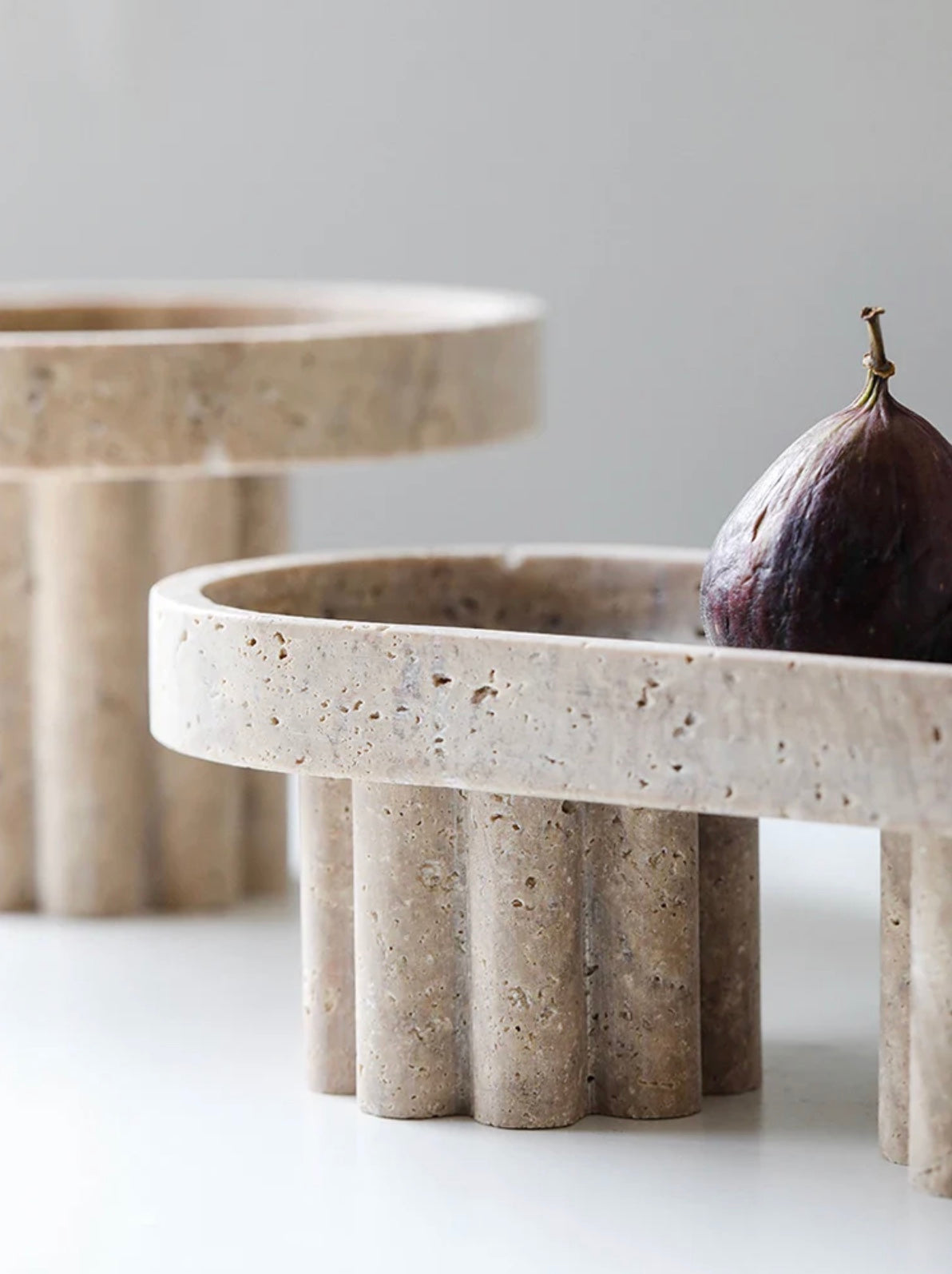 Travertine Column Display Tray