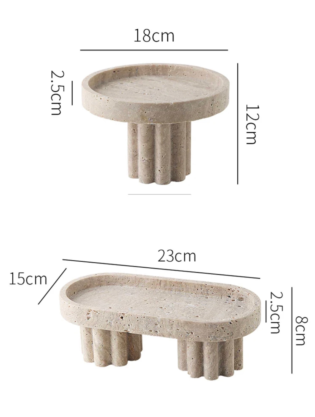 Travertine Column Display Tray