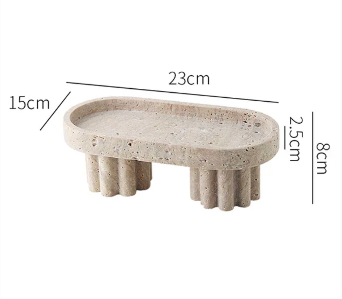 Travertine Column Display Tray