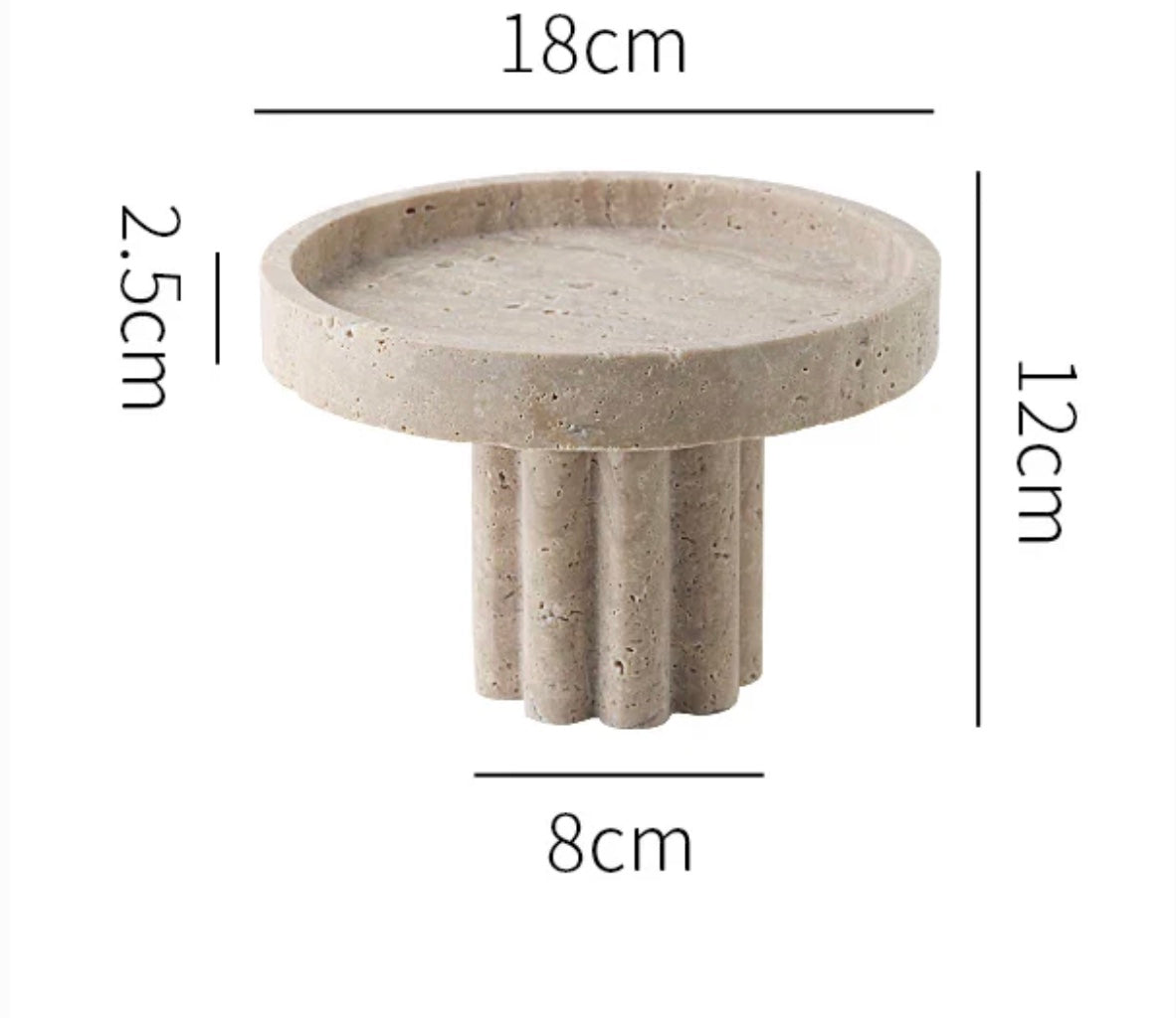 Travertine Column Display Tray