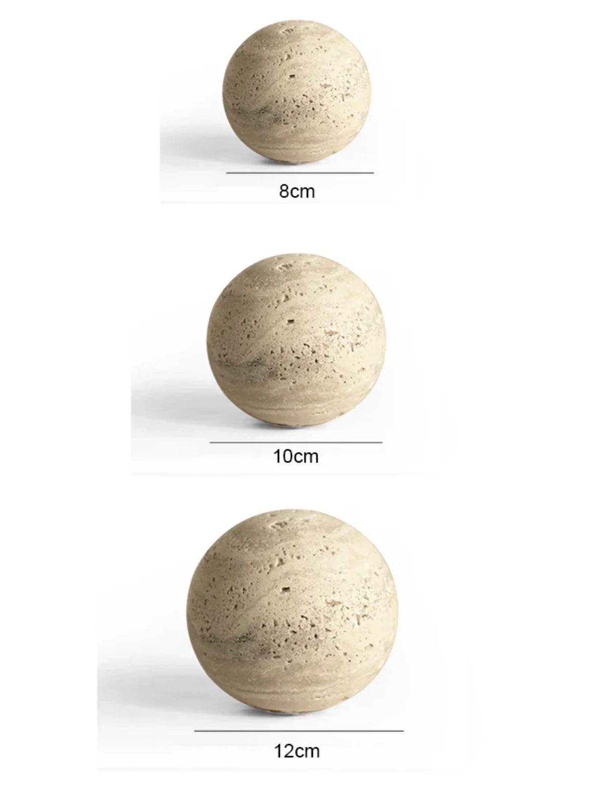 Travertine Sphere Sculpture